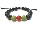 Birth Stone Bracelet (Capricorn:  Carnelian) with Shungite