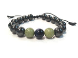 Birth Stone Bracelet (Scorpio:  Obsidian) with Shungite