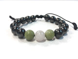 Birth Stone Bracelet (Aquarius:  Aquamarine) with Shungite