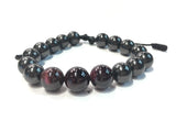 Shungite with Garnet Feature Bracelet