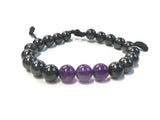 Shungite with Amethyst Feature Bracelet