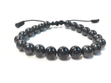 Shungite with Obsidian Feature Bracelet