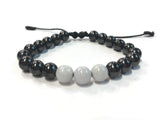 Shungite with Blue Lace Agate Feature Bracelet