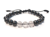 Shungite with Rose Quartz Feature Bracelet