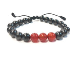 Shungite with Carnelian Feature Bracelet