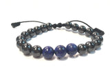 Shungite with Sodalite Feature Bracelet