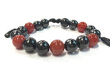 Shungite and Carnelian Alternating Bracelet (first and second chakras)