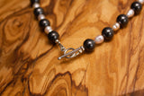 Shungite and Pearl Necklace