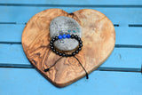 Shungite with Blue Agate Feature Bracelet