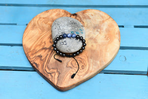 Shungite with Sodalite Feature Bracelet