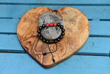 Shungite with Red Jasper Feature Bracelet