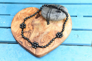 Full Shungite 3 Flowers Necklace